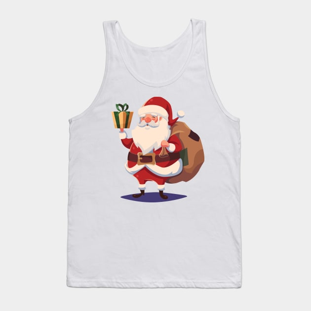 Santa carrying sack of gifts - Christmas Presents X-Mas Xmas Tank Top by Shirtbubble